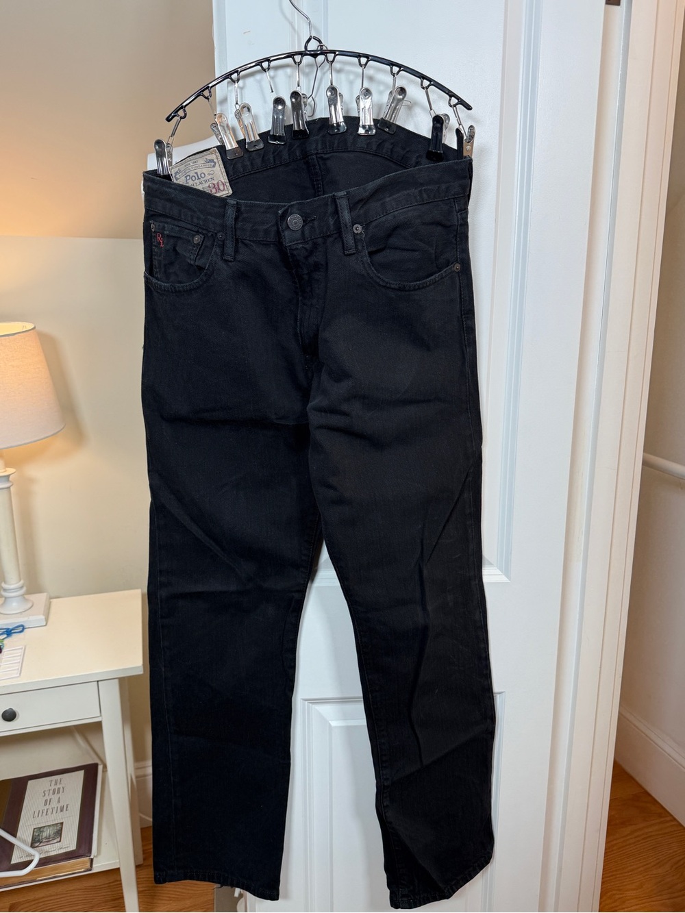 Polo Ralph Lauren Hampton Straight Black Jeans Men’s 32x30 Cotton Denim